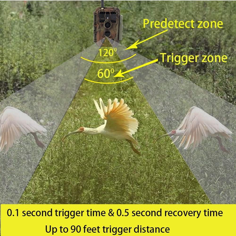 32MP 1296P WiFi Trail Camera with Night Vision Motion Activated Waterproof IP66 W660685