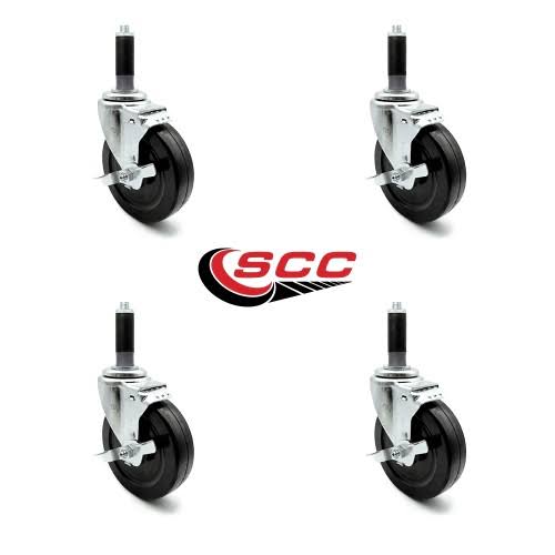 5x22 x 1.25 Hard Rubber Wheel Swivel Casters F261353