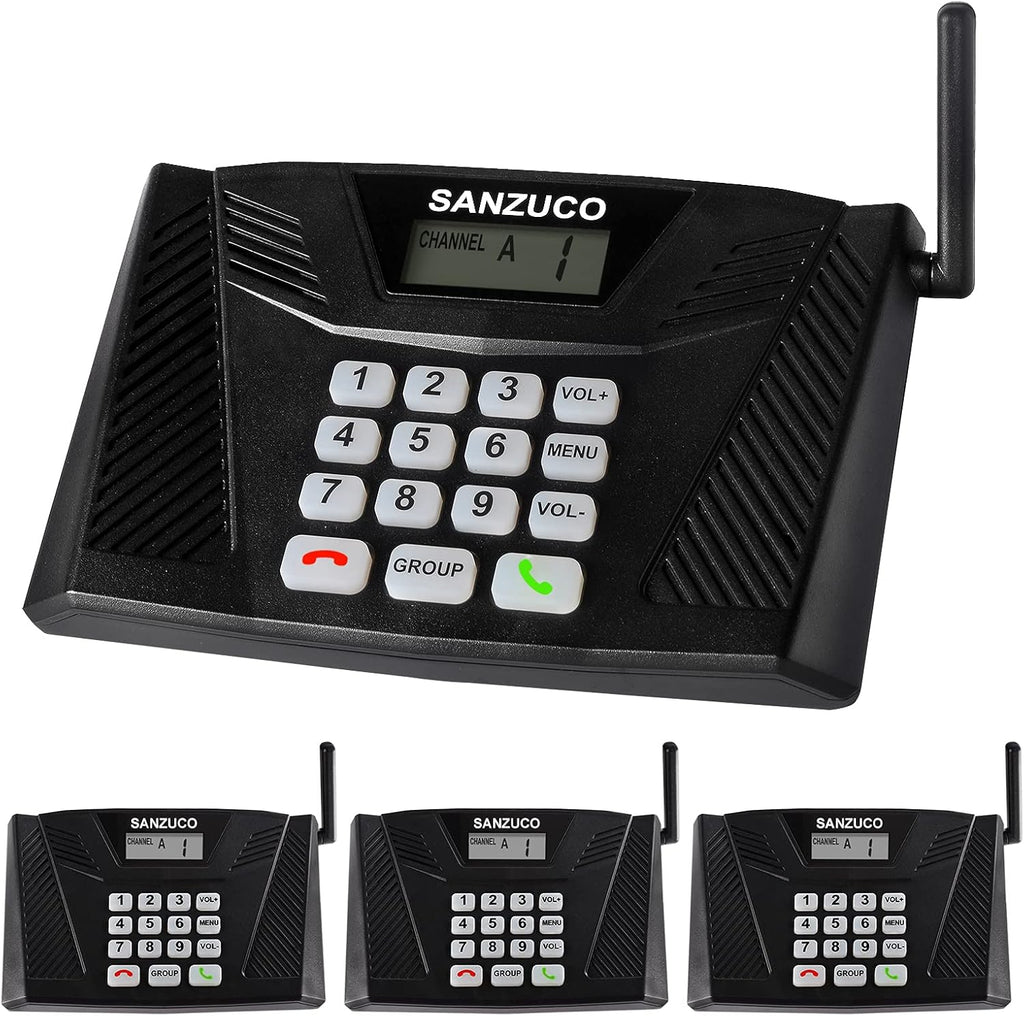 Wireless Hand Free Two Way Intercom System 18 Channels Pack 2 T600