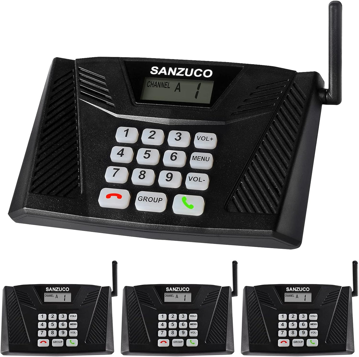 Wireless Hand Free Two Way Intercom System 18 Channels Pack 2 T600