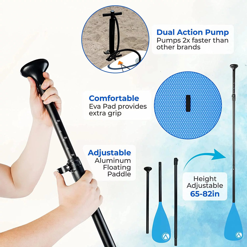 Blue Inflatable Paddle Board SUP Kit K4825