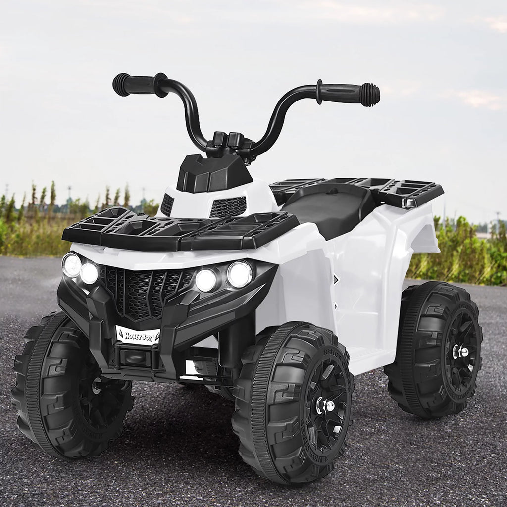 Kids Ride On ATV Quad 4 Wheeler Electric Toy Car 6V White V74229