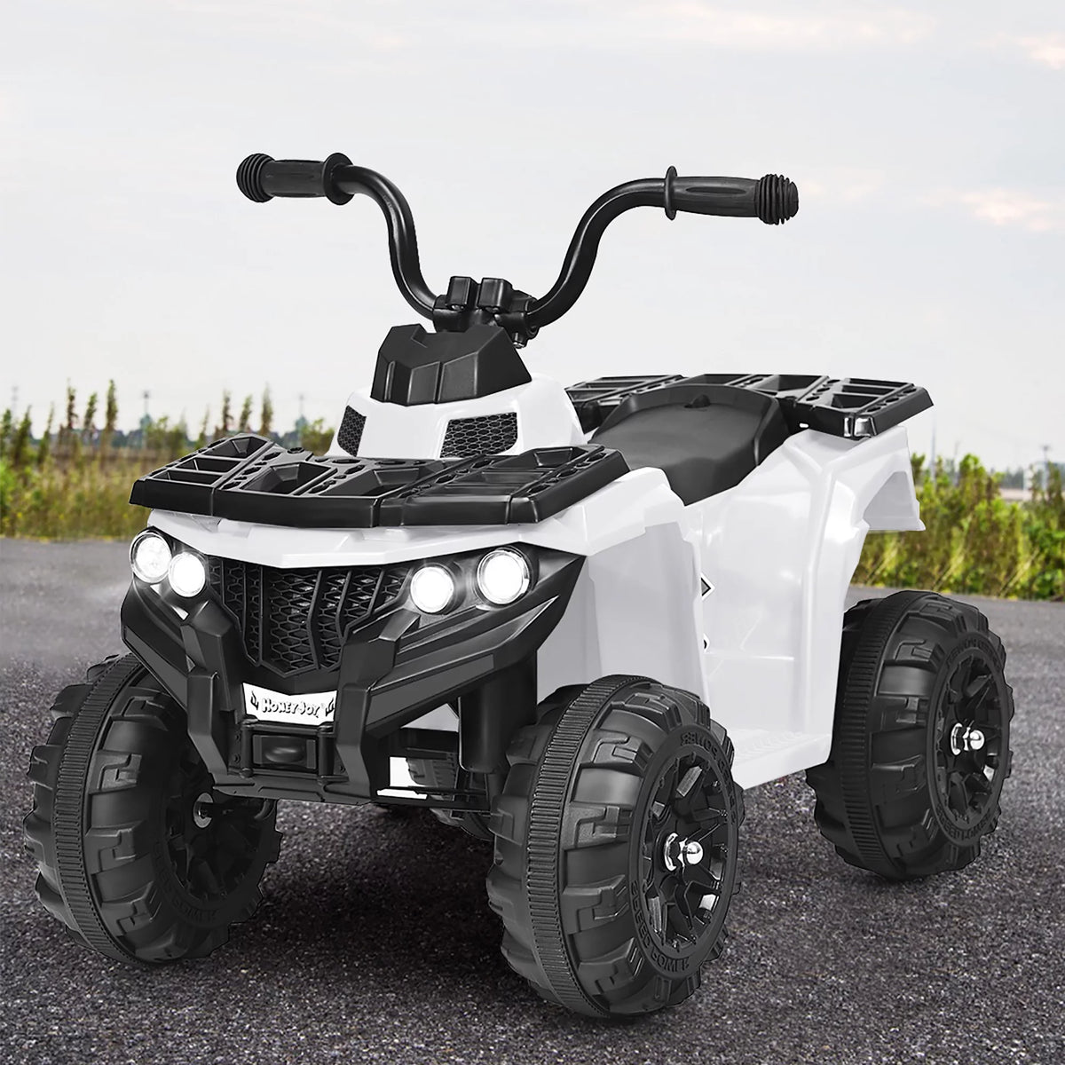 Kids Ride On ATV Quad 4 Wheeler Electric Toy Car 6V White V74229