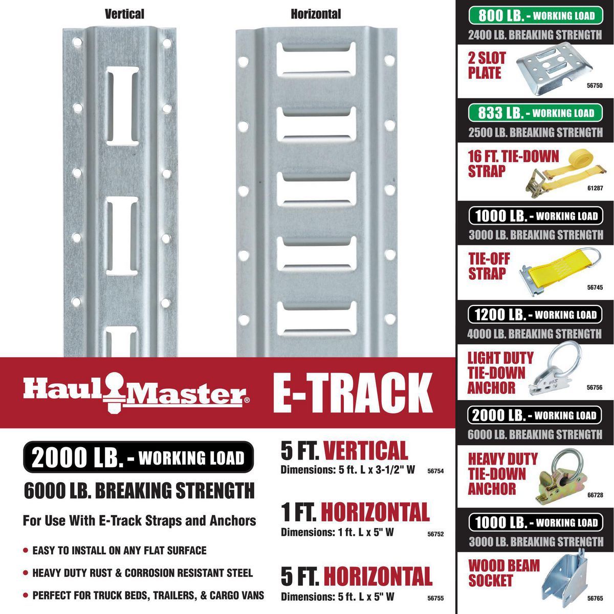 E-Track Tie-off Strap with D-Ring D9523