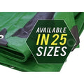 18x24 Green Black Heavy Duty 8 Mil Waterproof Tarp Cover K5949