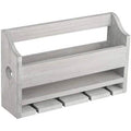 Solid Wood Wall Mounted Wine Bottle & Glass Rack L69859