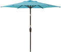 7.5 Ft Solar Powered 30 LED Lighted Patio Umbrella with Push Button Tilt Blue L7339