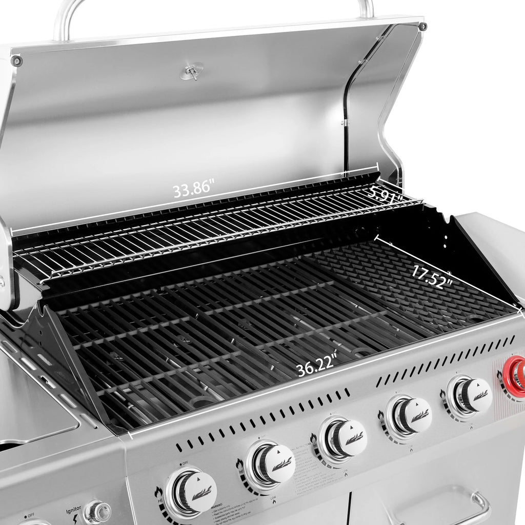 5-Burner Gas Grill with Rotisserie Kit C14639