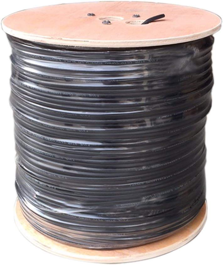 RG59 Siamese Coaxial CCTV Cable 1000 ft. Black D58638