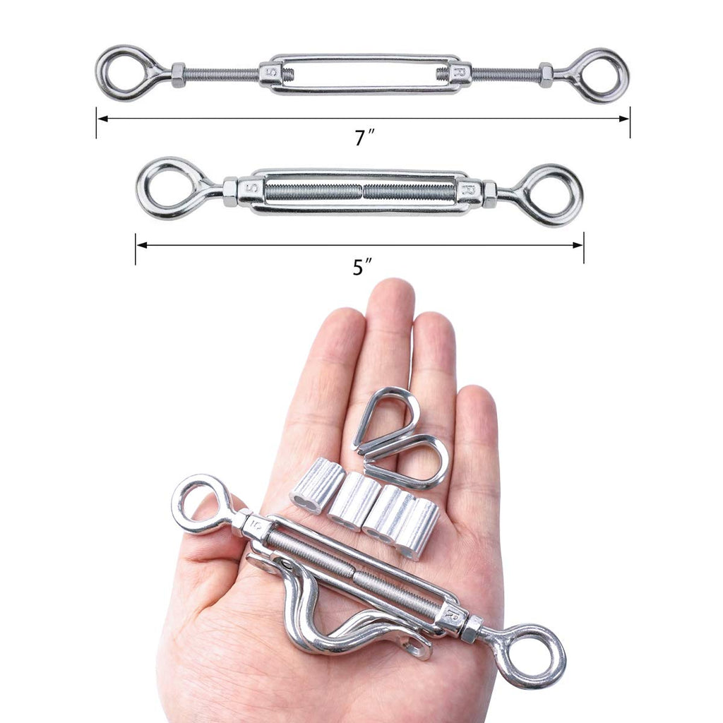 1/8 Cable Railing Kit with 400ft Stainless Steel Cable and M5 Turnbuckle C3056