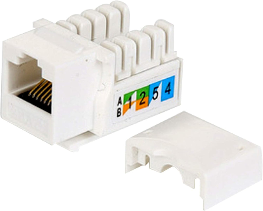 100-Pack Cat6 Keystone Jack Ethernet Wall Jack C99244