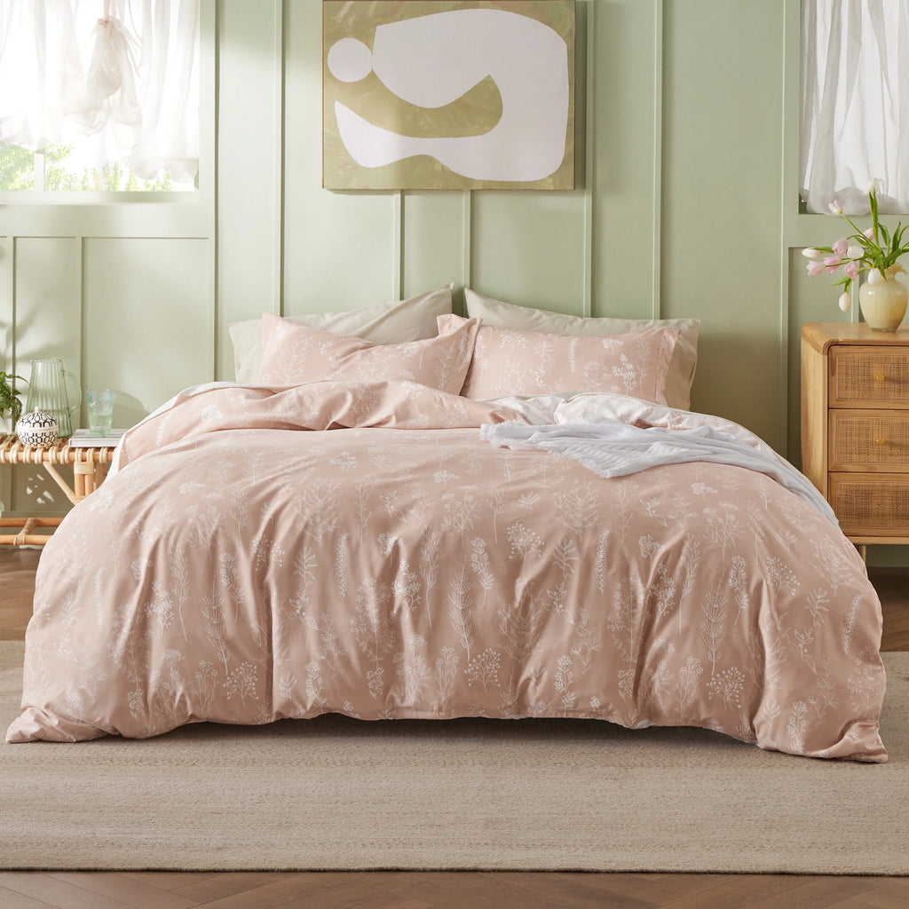 Sage Green Floral Queen Size Comforter Set K820