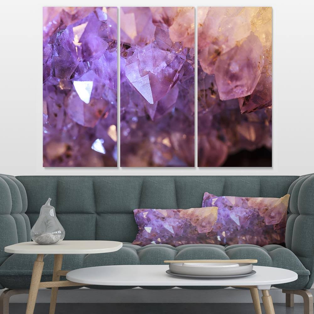 Purple White Abstract Canvas Artwork R4638