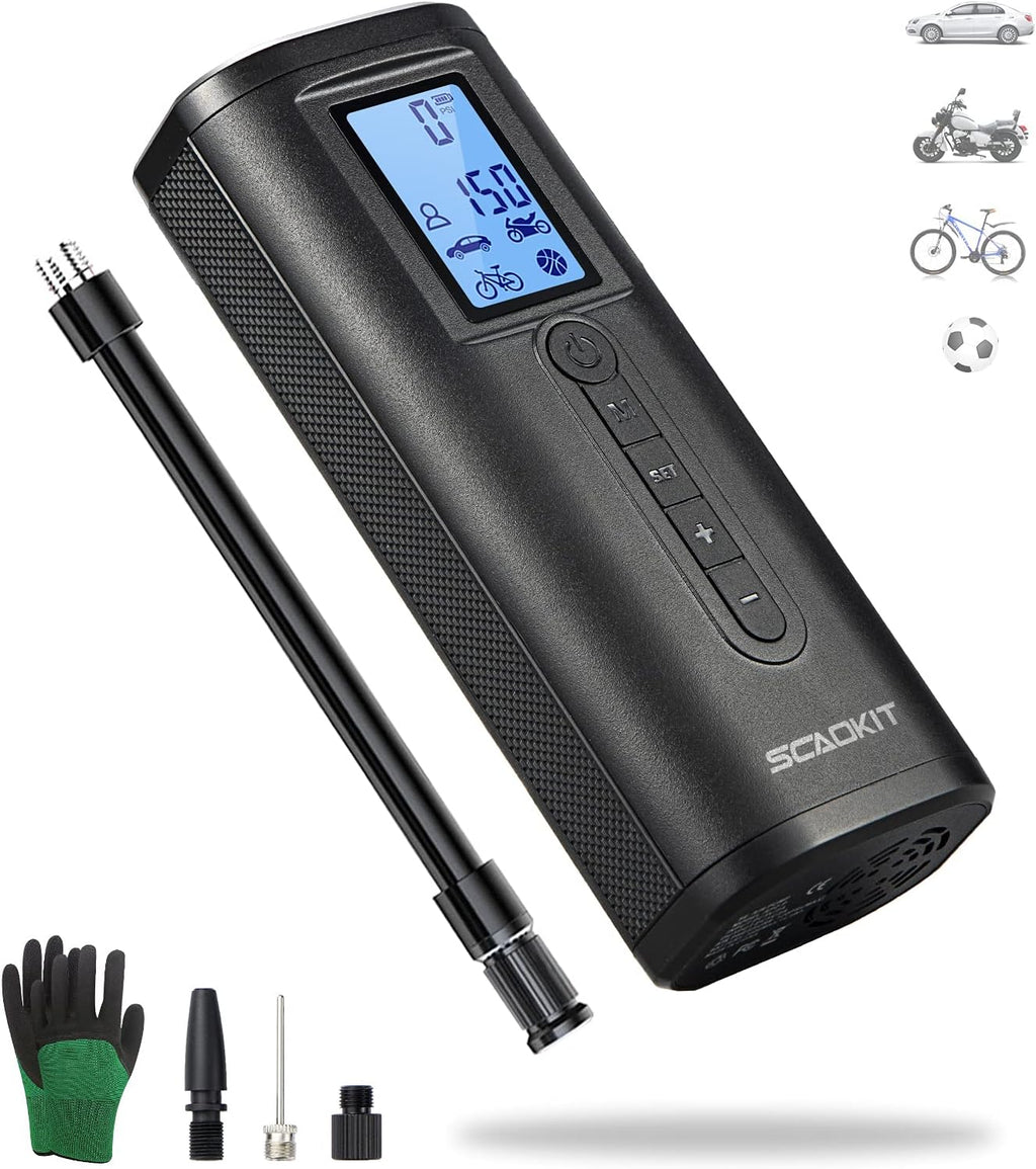 150PSI Portable Air Compressor Tire Inflator with Digital LCD Pressure Gauge C6962