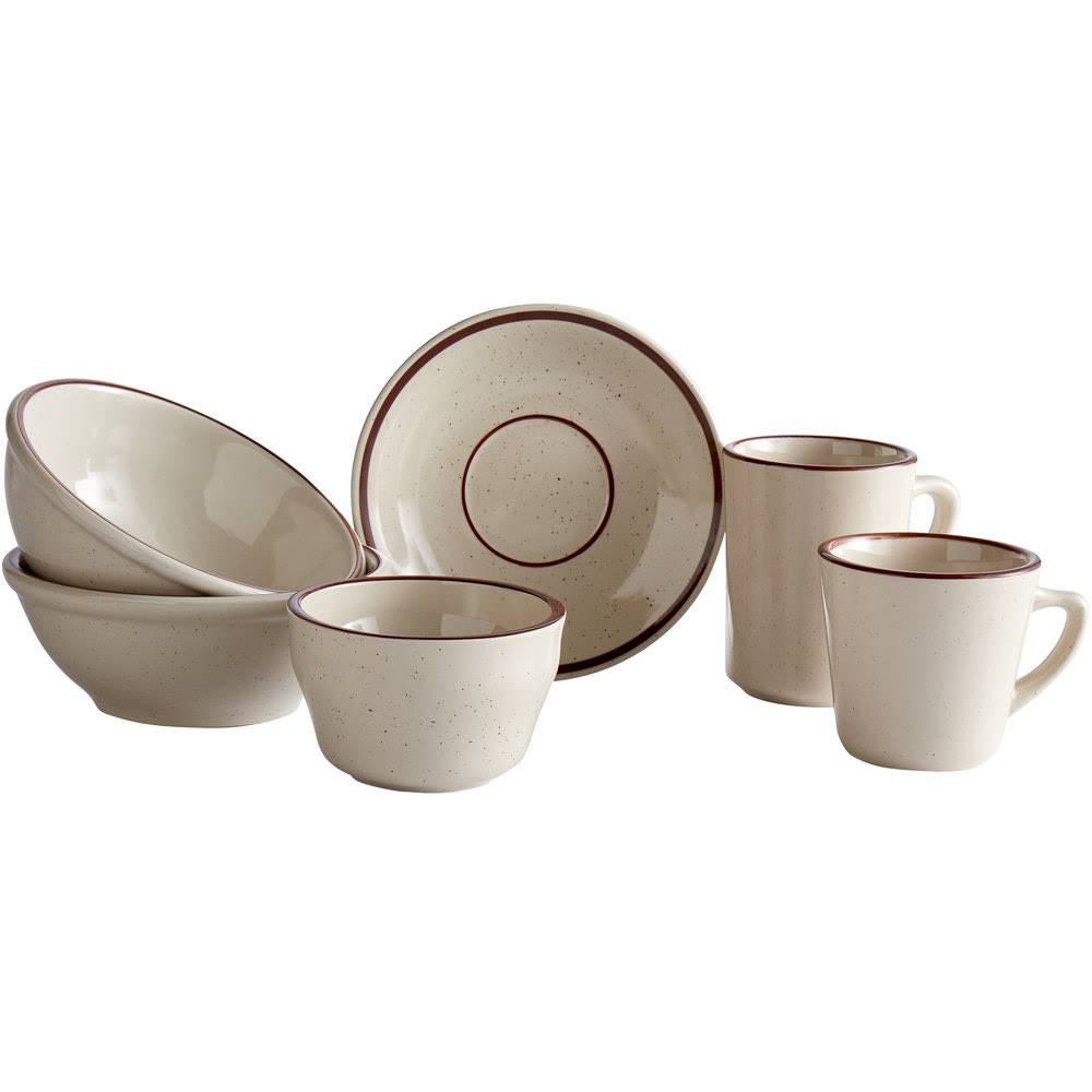 Brown Speckled Stoneware Mug, 8-Ounce, Box of 36 K271860