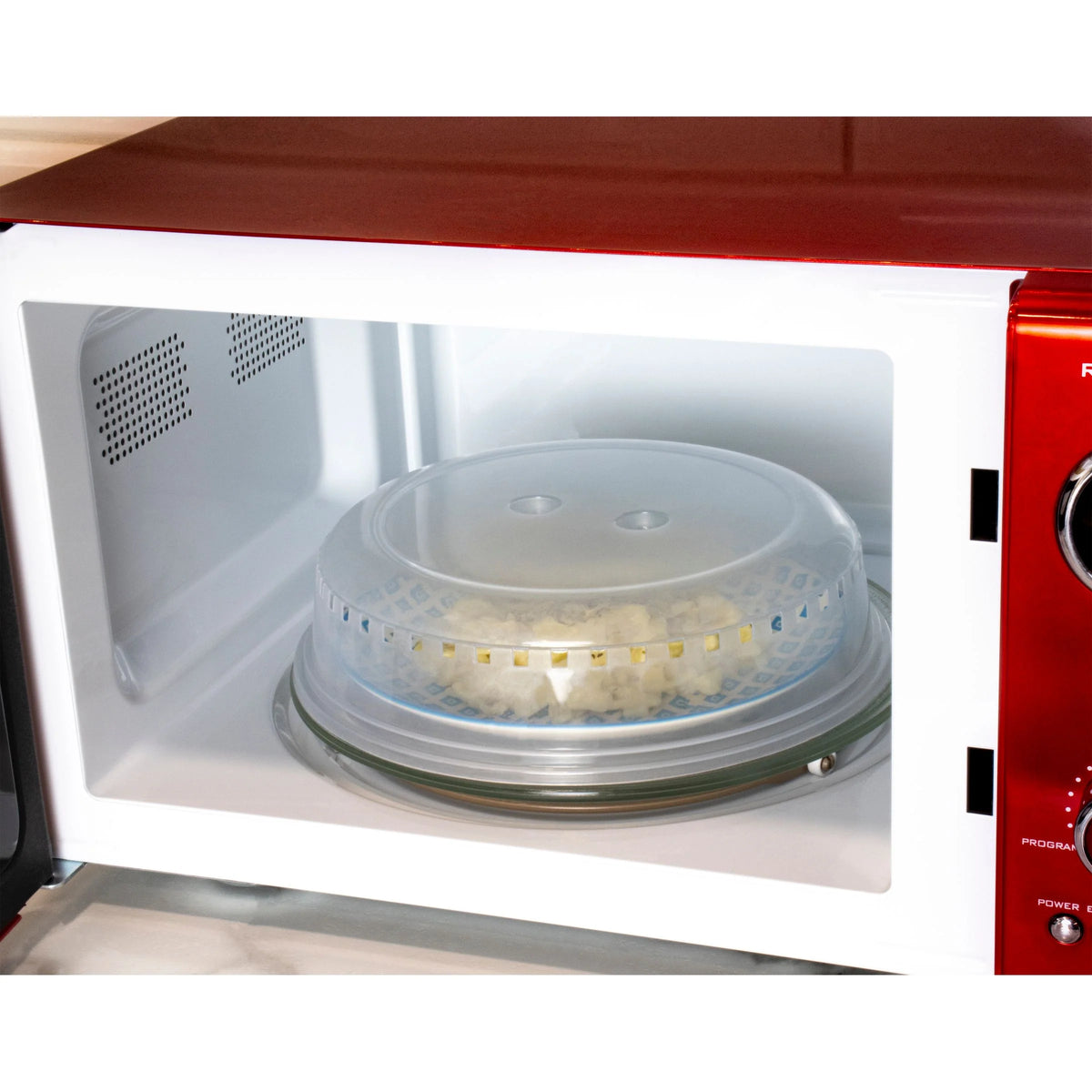 10-Inch Microwave Plate Cover with Handles & Ventilation Q4149