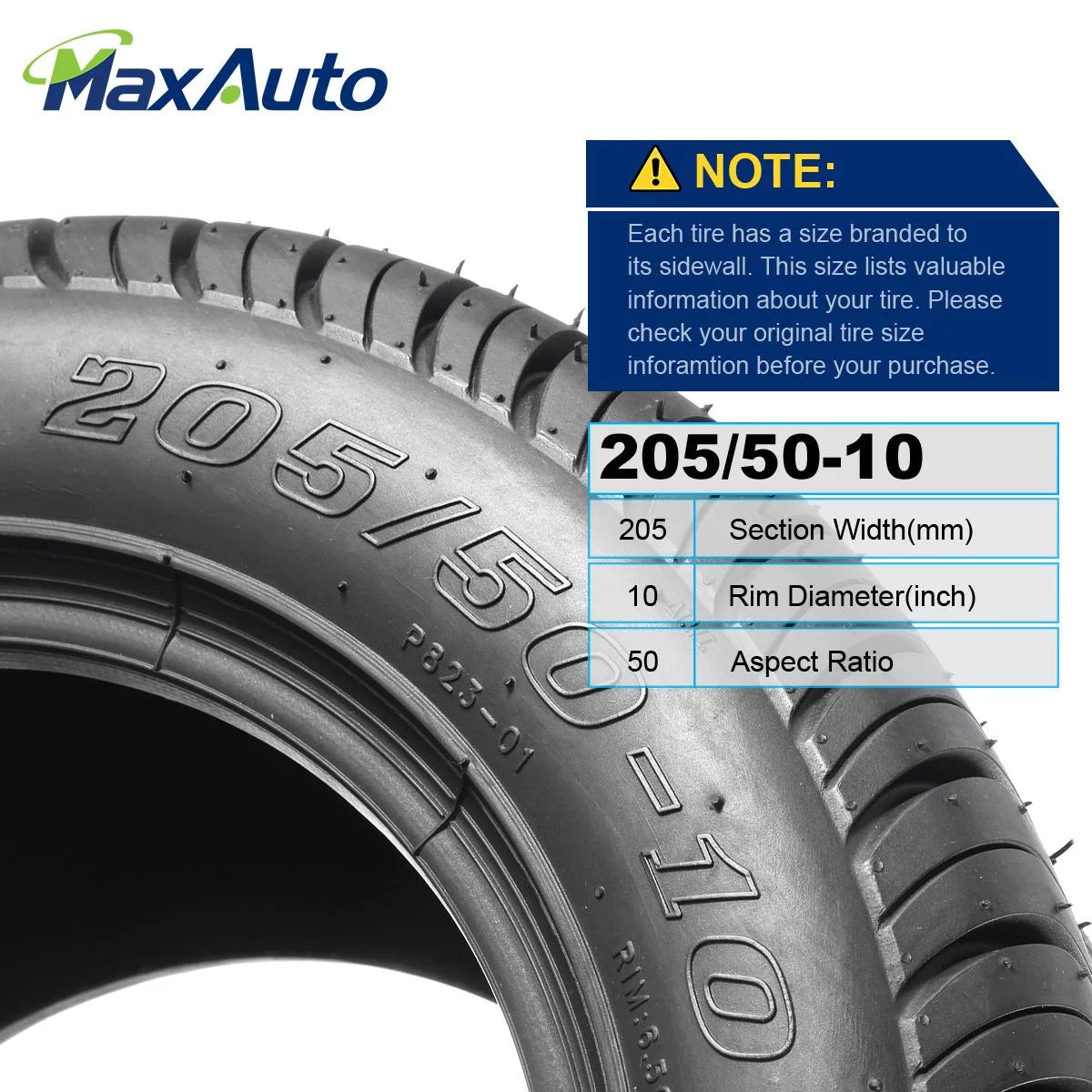 Golf Cart Tires 205/50-10 4Pcs G37608