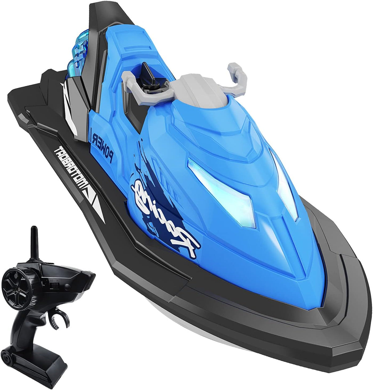 RC Boat with Rechargeable Battery and Dual Motors Red D7449