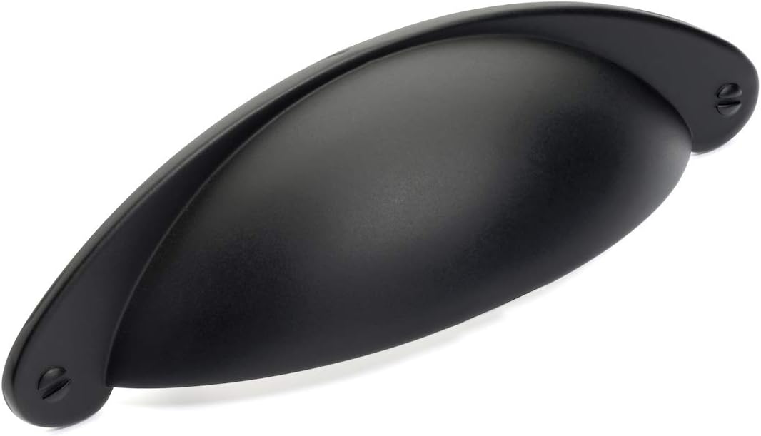 Black Flat Shaker Style Cabinet Pull, 25-Pack J656757