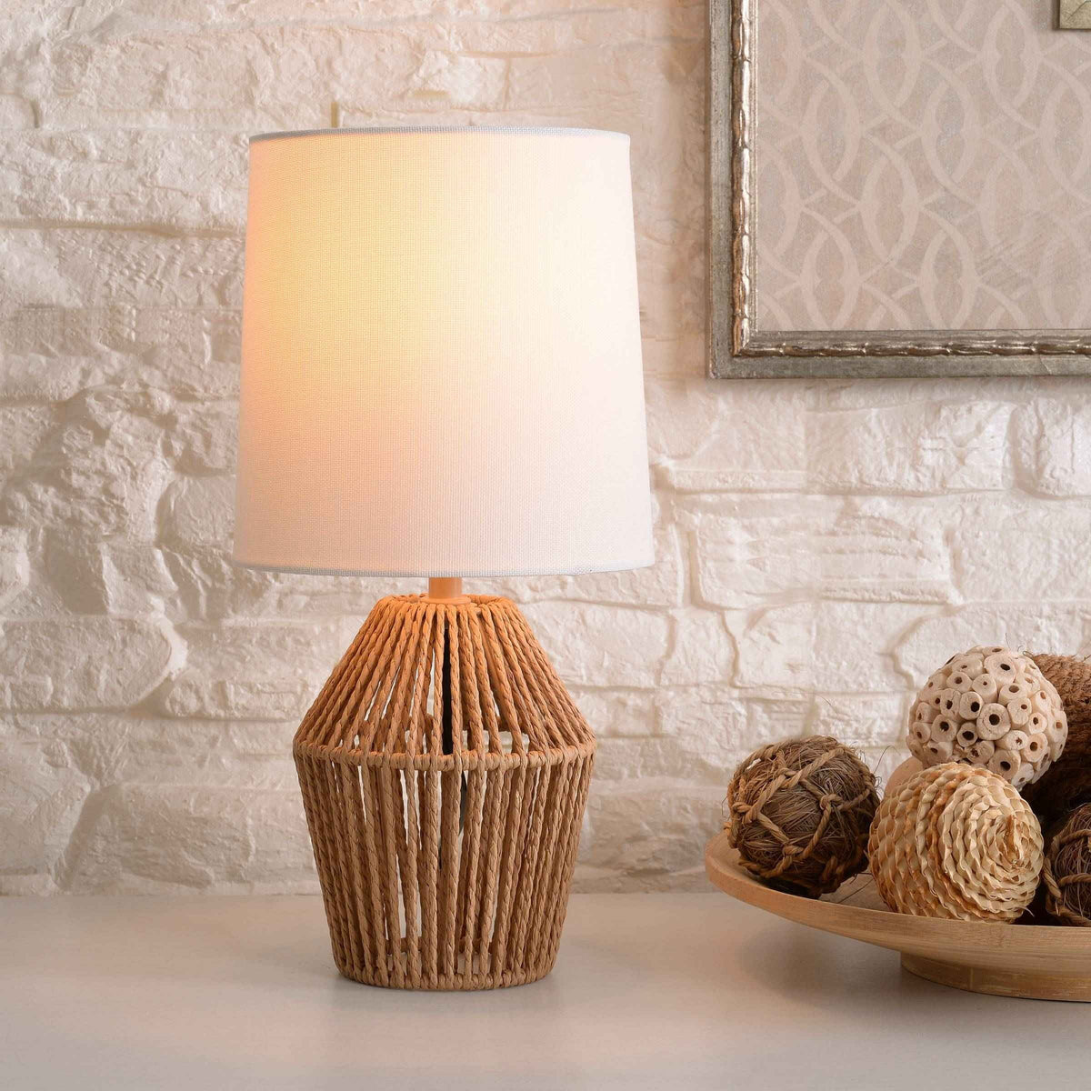 Mini Rattan Table Lamp with Shade L504