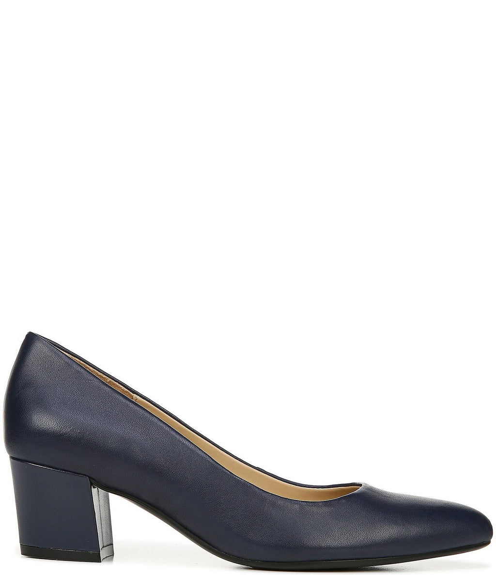 Black Leather Pumps E5712