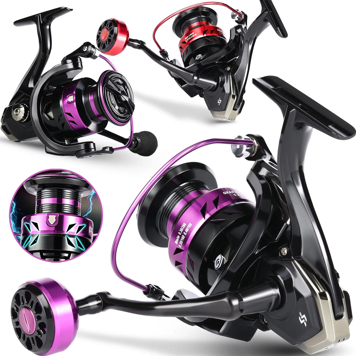 5.2:1 Gear Ratio Spinning Reel with Aluminum Spool S99918