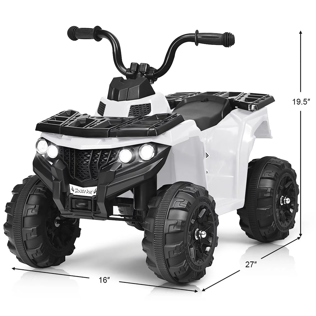 Kids Ride On ATV Quad 4 Wheeler Electric Toy Car 6V White V74229