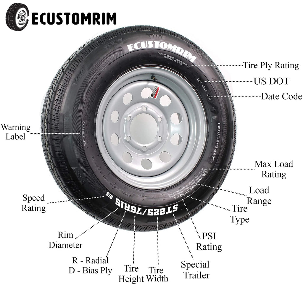ST185/80D13 Trailer Tire Bias Ply Load Range C R80841