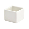 1 oz. European White Square Porcelain Ramekin - 24/Case U13908