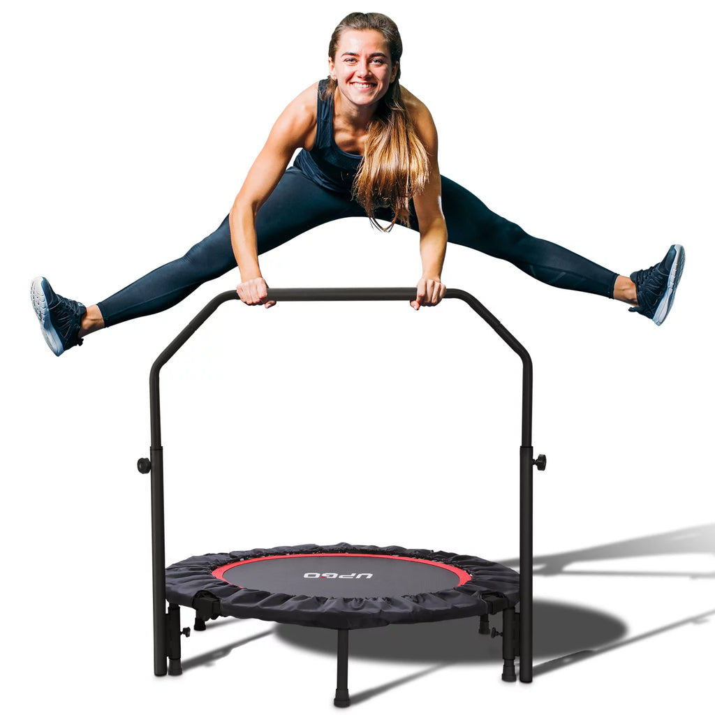 40 Foldable Fitness Trampoline with Adjustable Foam Handle W318