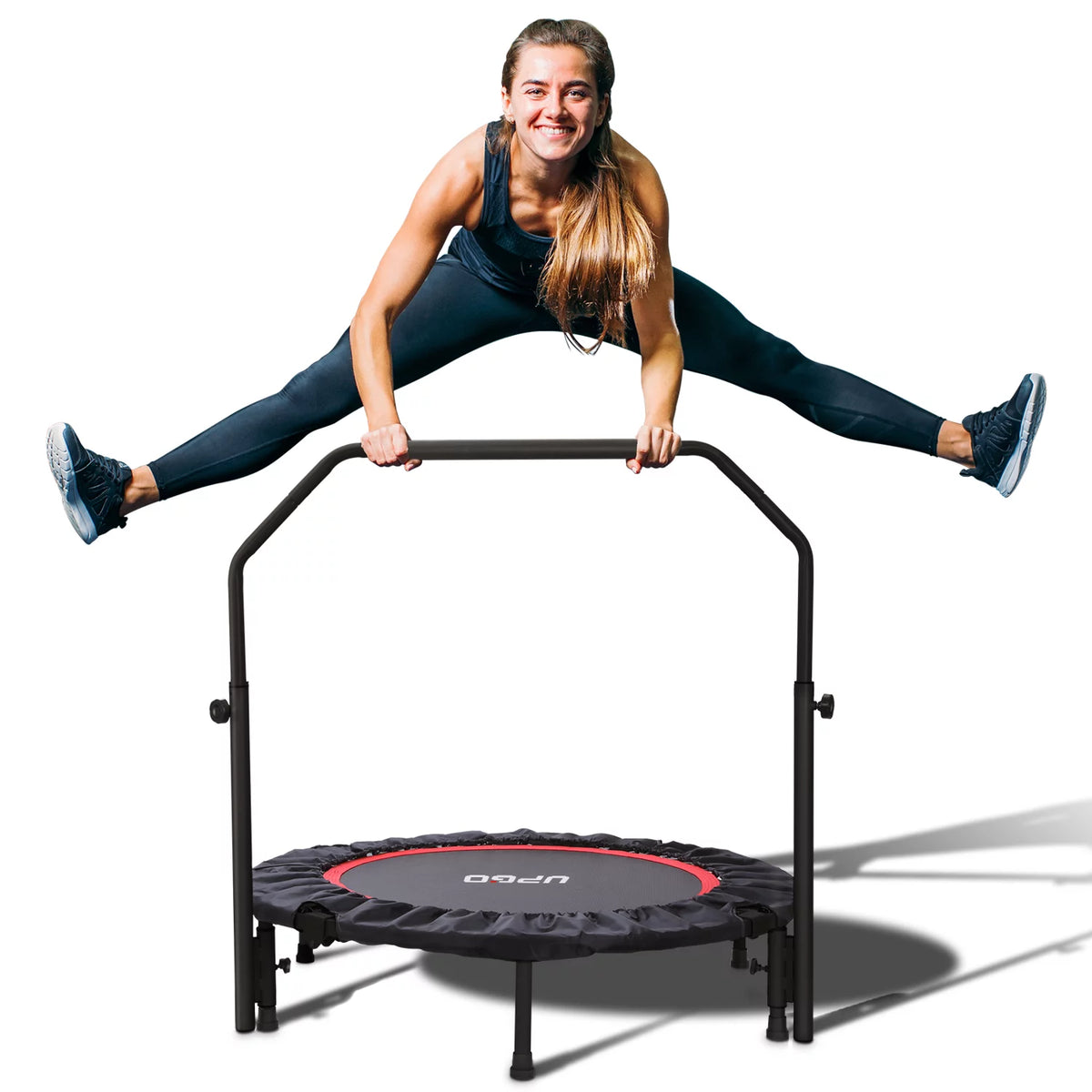 40 Foldable Fitness Trampoline with Adjustable Foam Handle W318