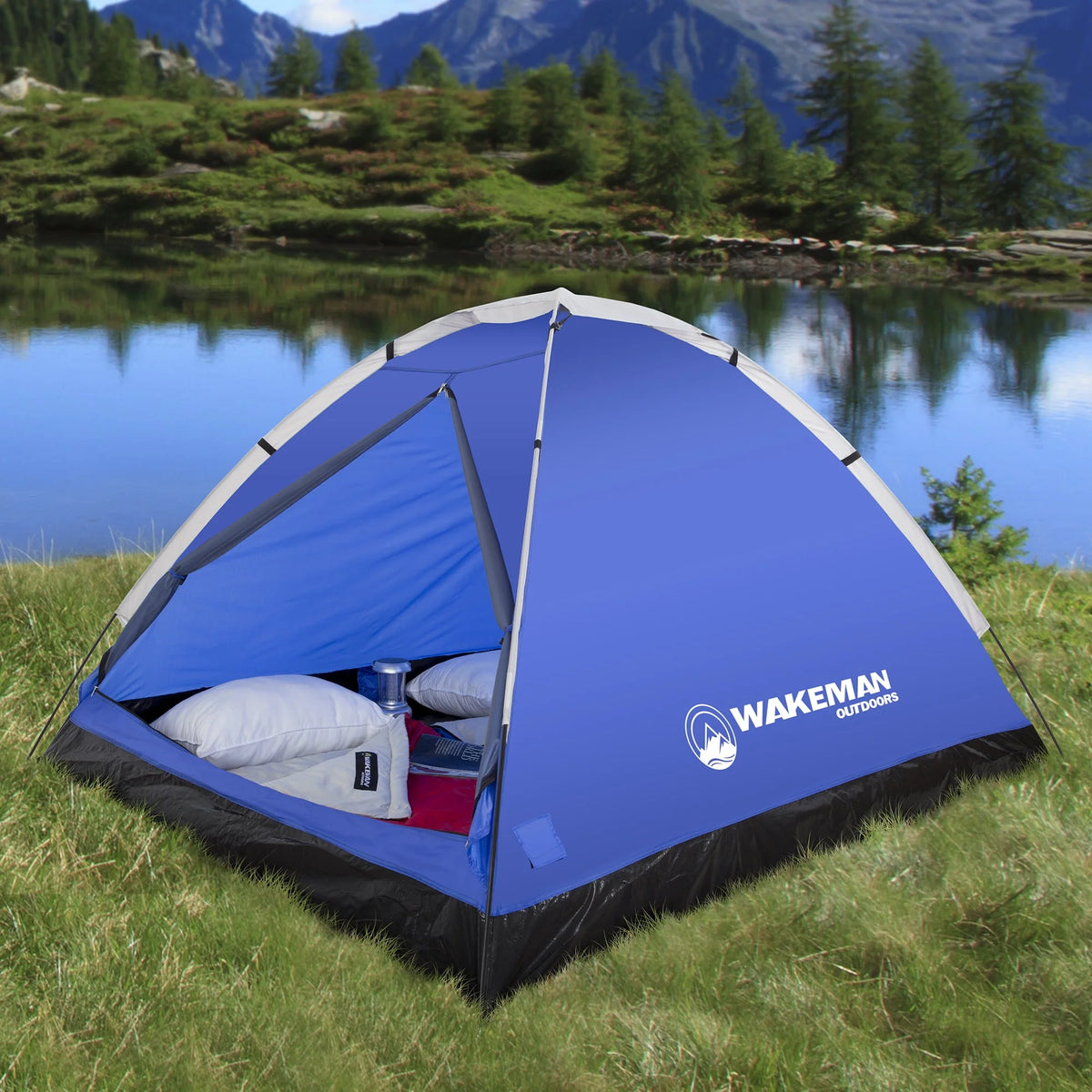 2-Person Water-Resistant Dome Tent with Rain Fly and Carry Bag Q83161