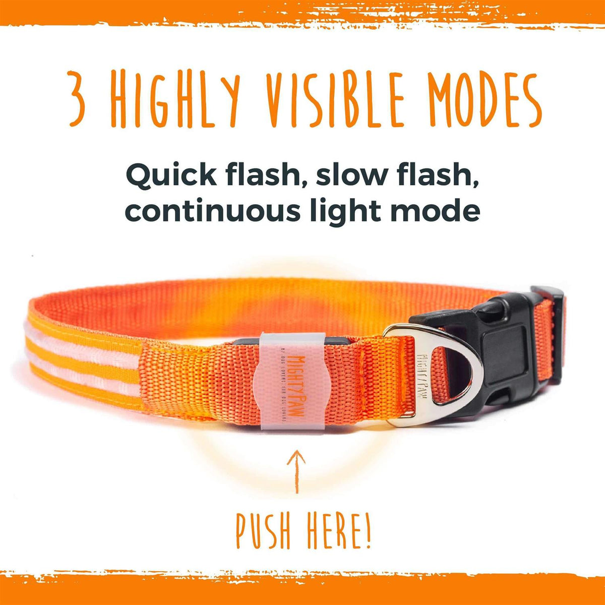 LED Dog Collar USB Rechargeable A394