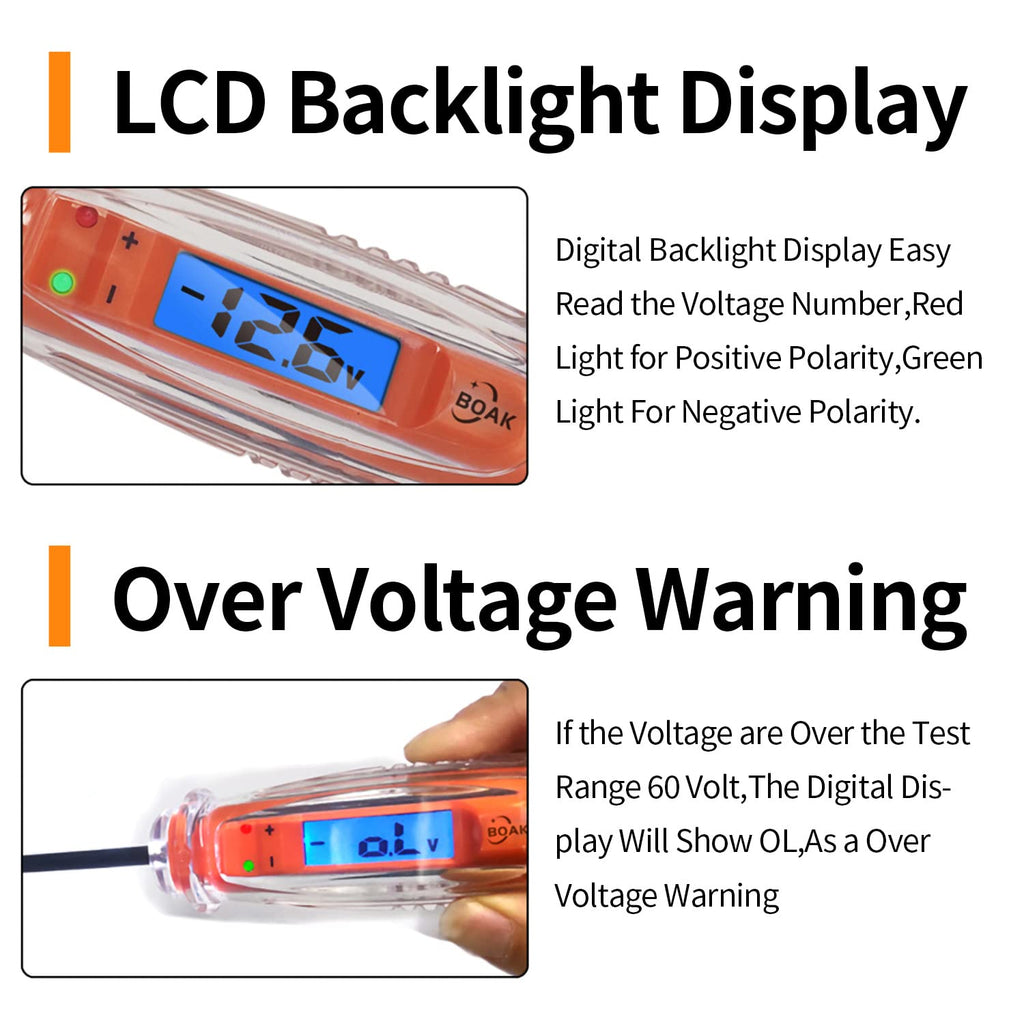 3-60V DC Test Light with Voltage Display I241775