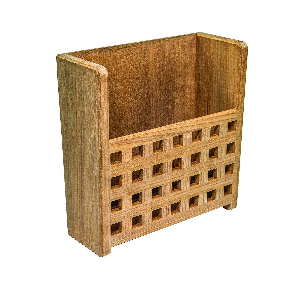 Teak Grate Front Magazine Rack X17727