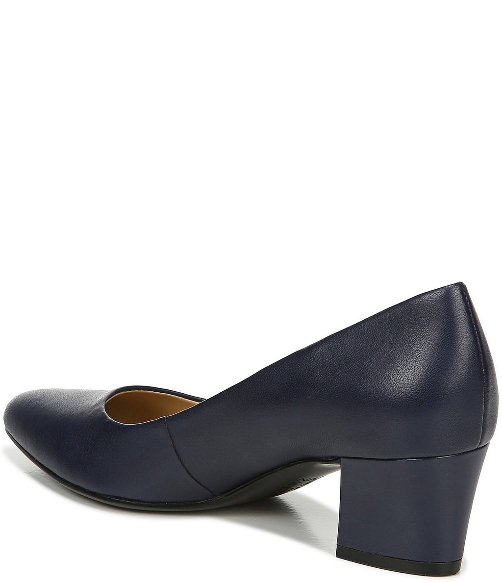 Black Leather Pumps E5712