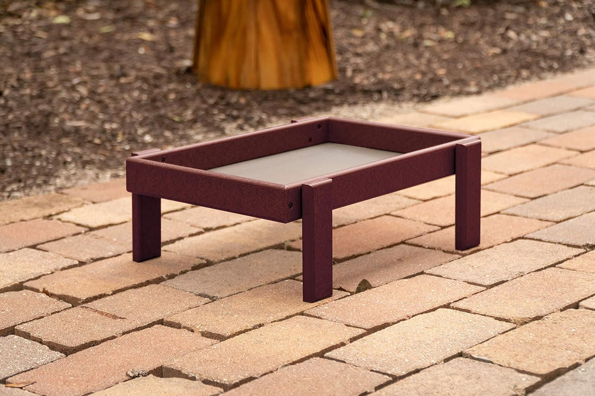Plastic Platform Ground Bird Feeder Tray Turf Green C5265
