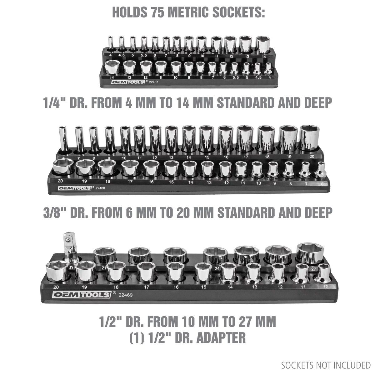 3 Piece Magnetic Socket Organizers D216426