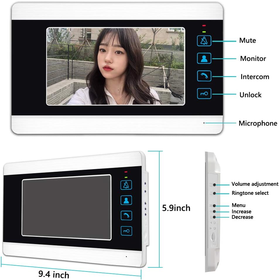 7 Inches Wired Video Doorbell Intercom System H6857