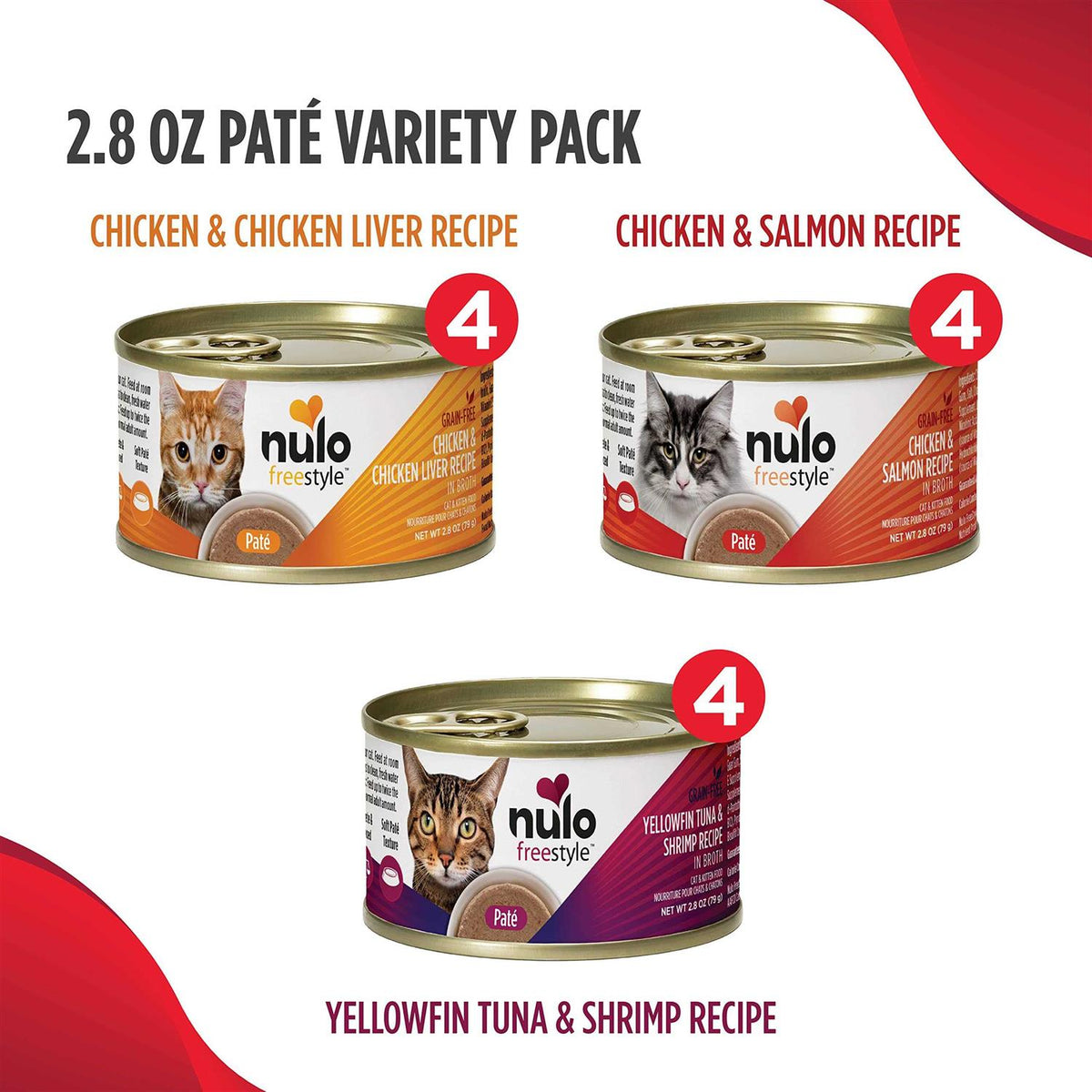 Grain-Free Pate Cat Food Variety Pack T471668