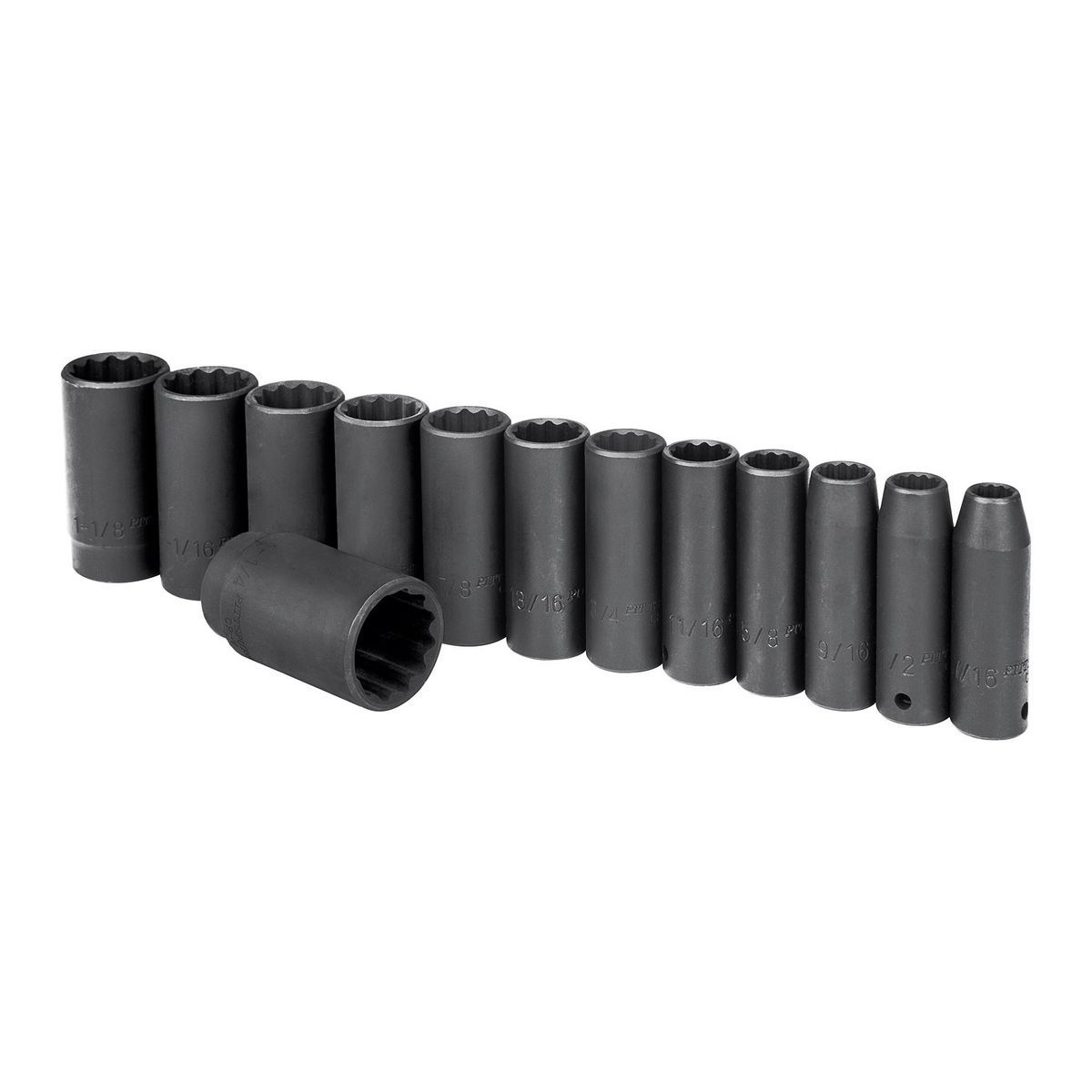 1/2 in. Drive SAE Impact Deep Socket Set, 13-Piece X283920