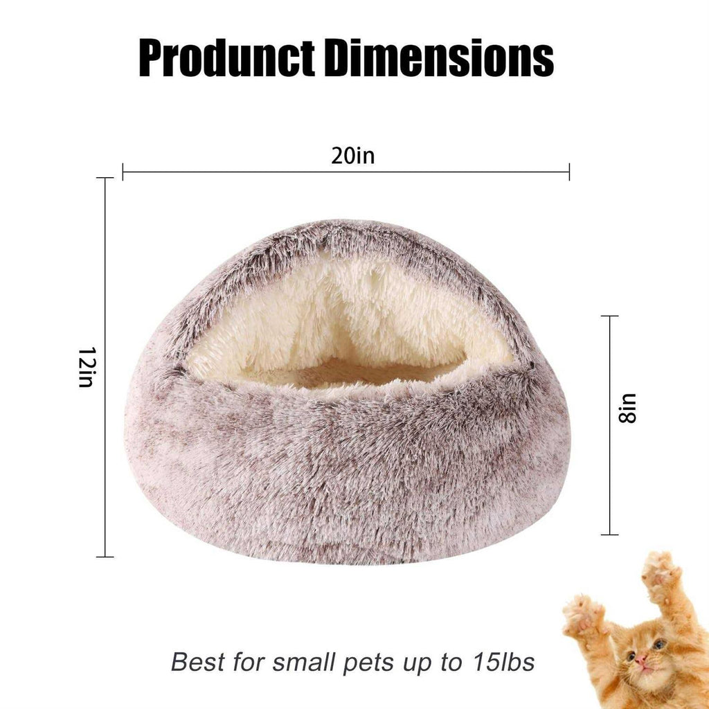 Hooded Round Dog Bed & Cat Cave Bed H64085