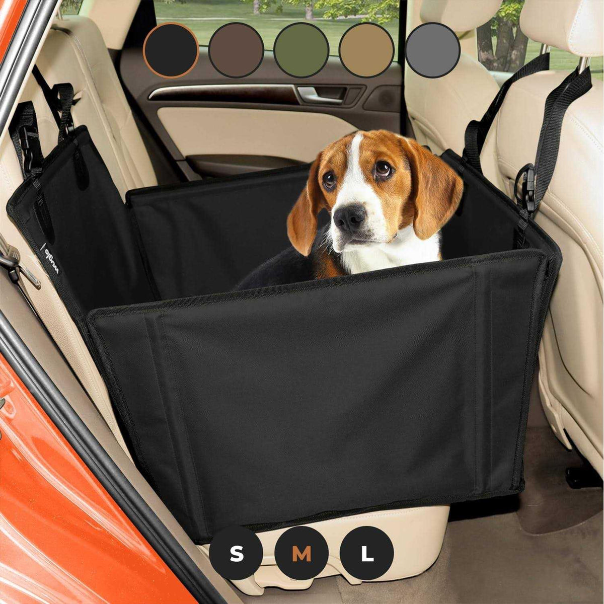 Extra Stable Dog Car Seat with 4 Fastening Straps P767312