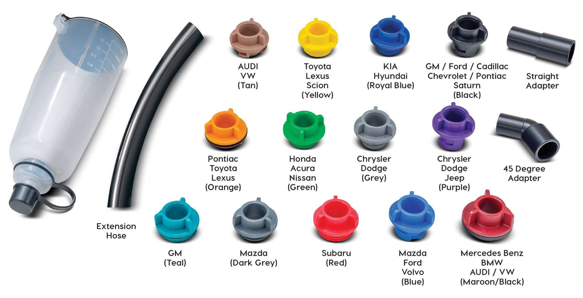 17 Piece Oil Fill Set with OEM Adapters Z960827