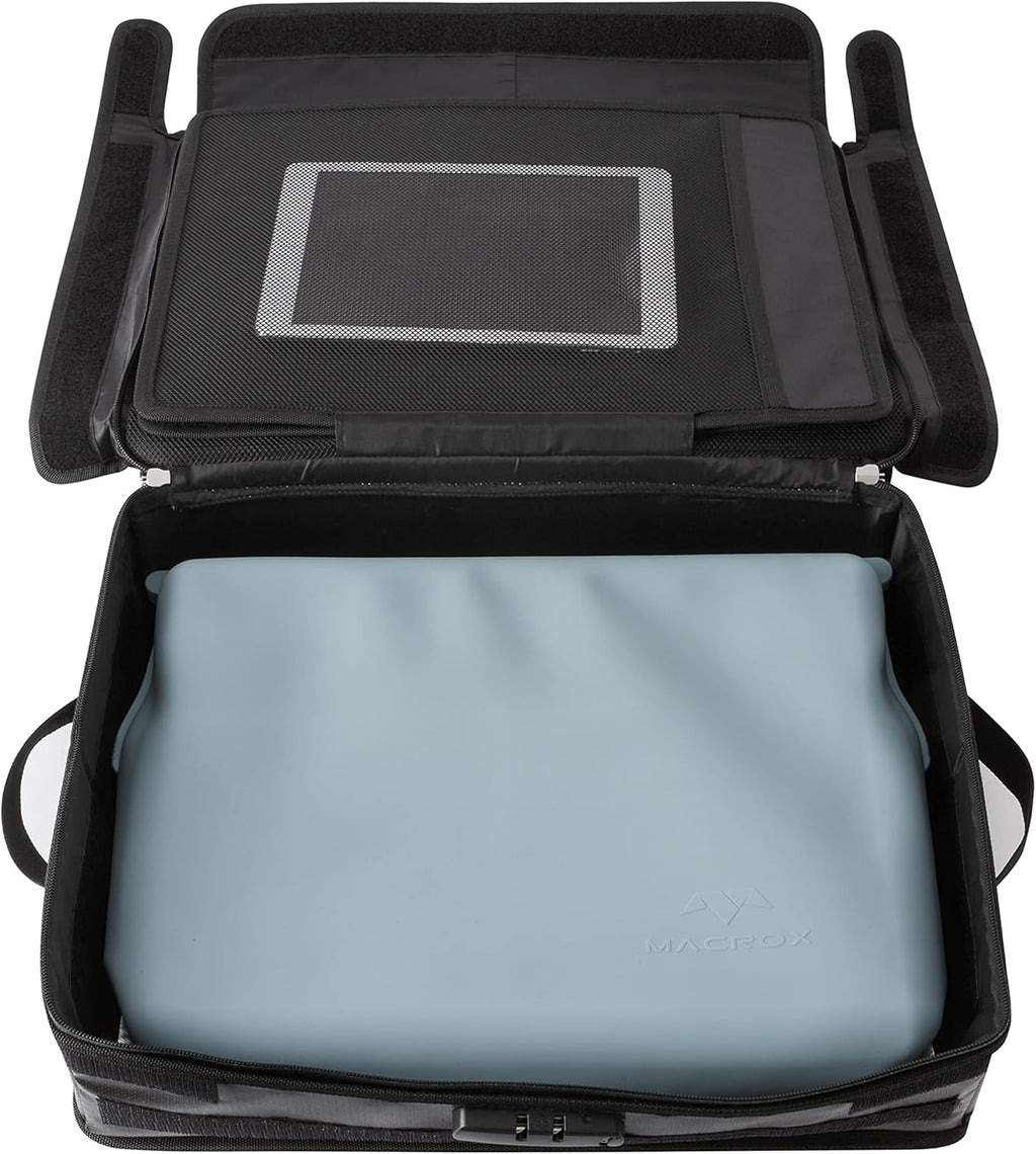 Fireproof Document Organizer Bag with Lock, 3-Layer File Storage Box with Dividers, Waterproof Collapsible File Holder T216
