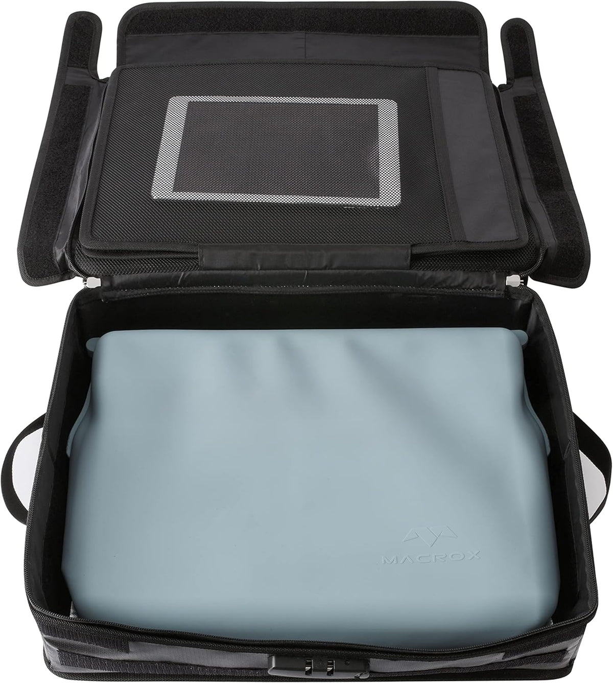 Fireproof Document Organizer Bag with Lock, 3-Layer File Storage Box with Dividers, Waterproof Collapsible File Holder T216