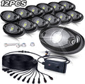 12pcs Pure White Waterproof LED Rock Lights Kit N86987