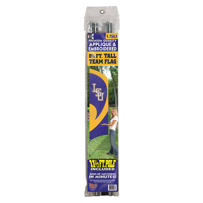Louisiana Tigers NCAA Tall Team Flag J8384