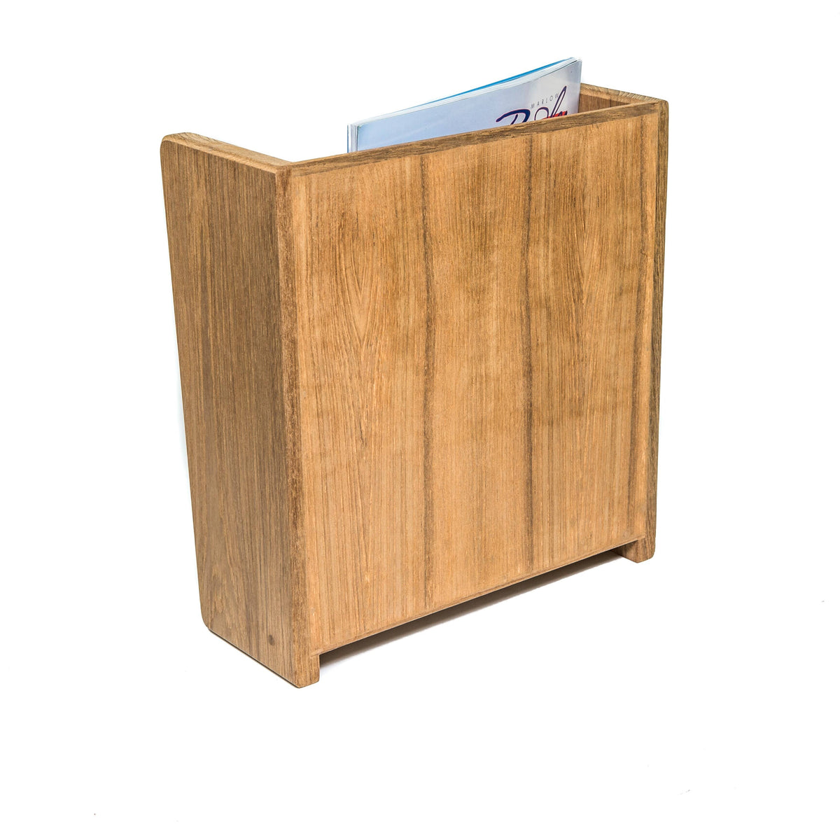 Teak Grate Front Magazine Rack X17727
