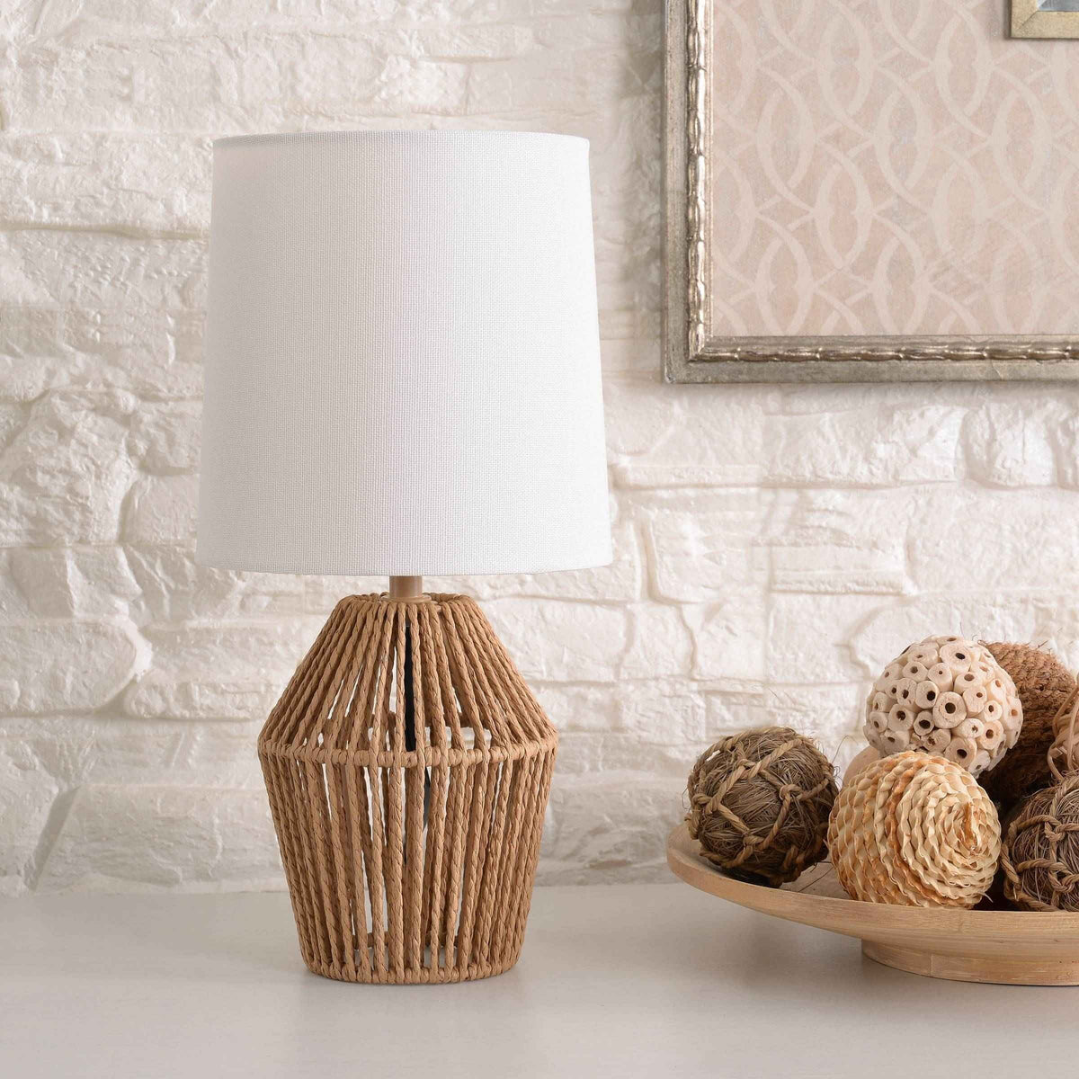 Mini Rattan Table Lamp with Shade L504